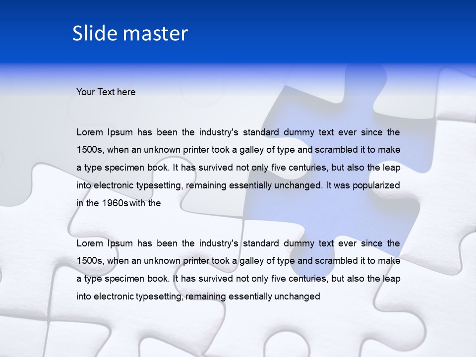 Teamwork Puzzle Conceptual PowerPoint Template