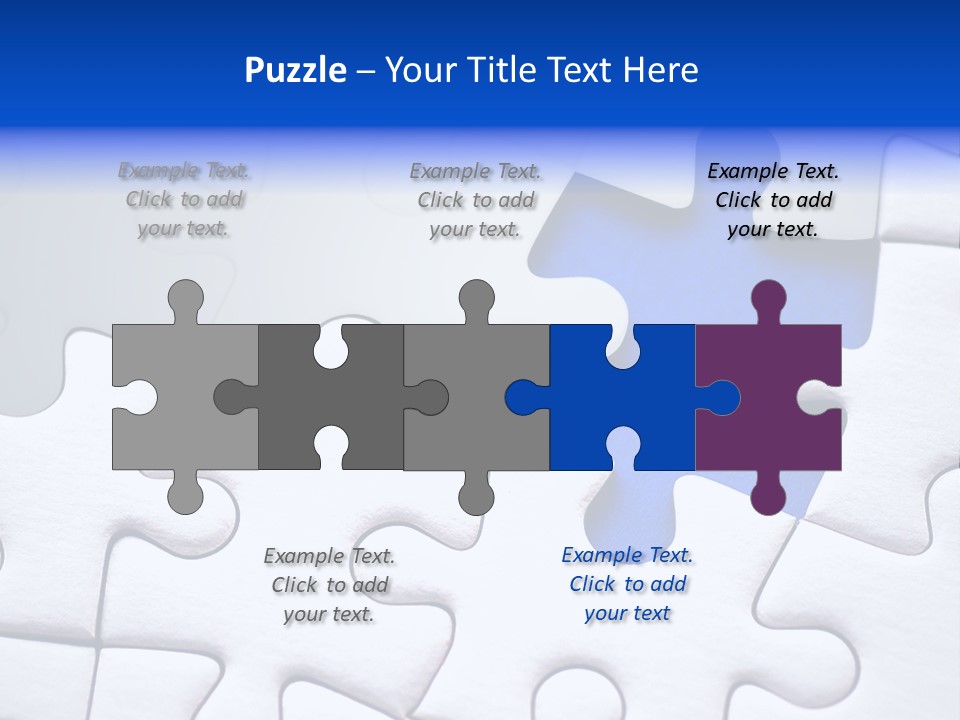 Teamwork Puzzle Conceptual PowerPoint Template