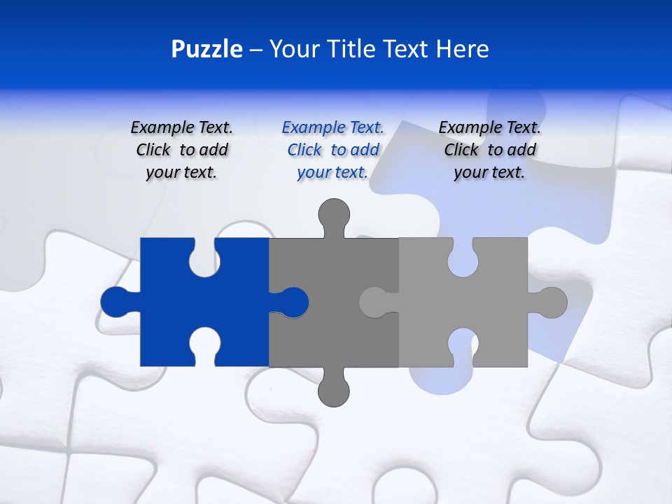 Teamwork Puzzle Conceptual PowerPoint Template