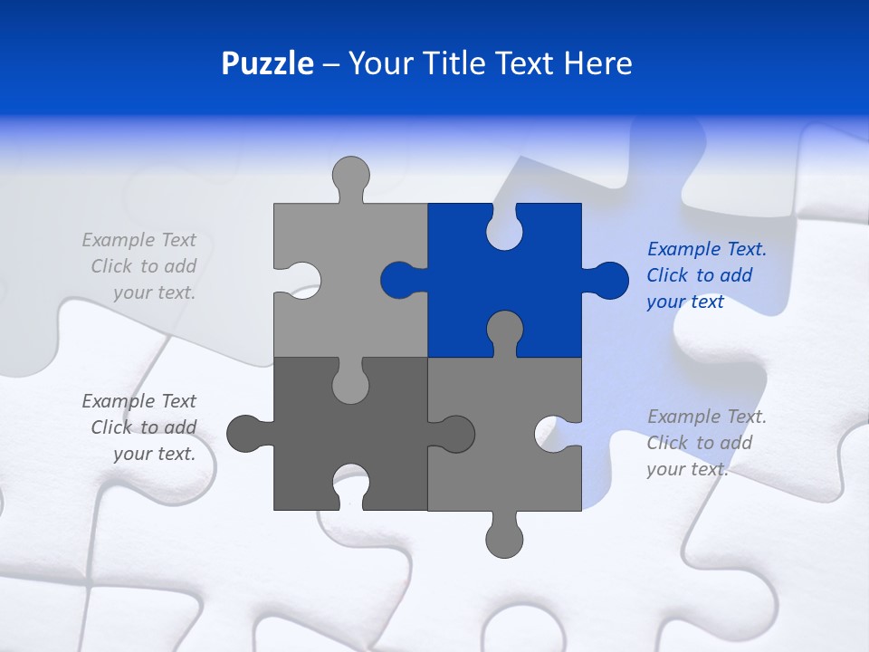Teamwork Puzzle Conceptual PowerPoint Template