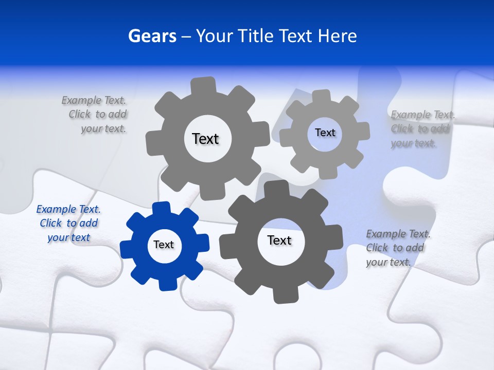 Teamwork Puzzle Conceptual PowerPoint Template