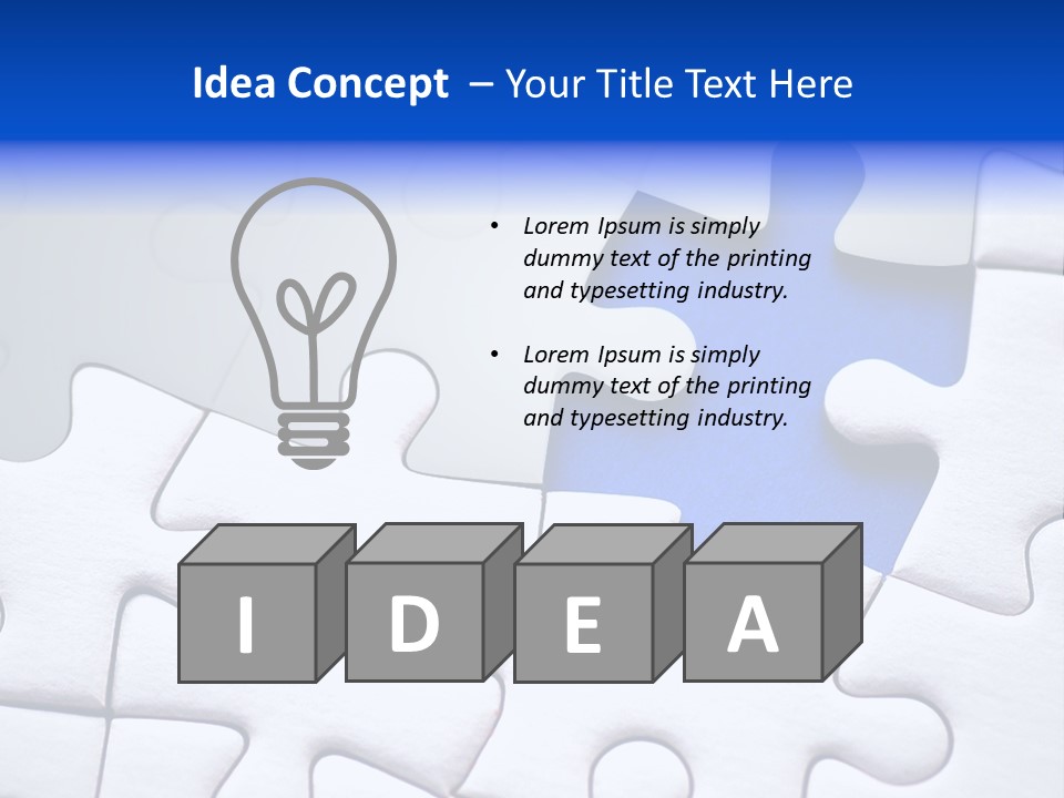 Teamwork Puzzle Conceptual PowerPoint Template