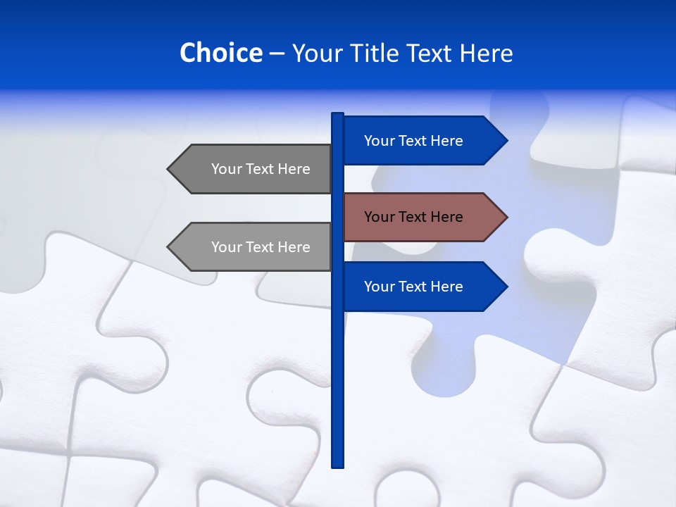 Teamwork Puzzle Conceptual PowerPoint Template