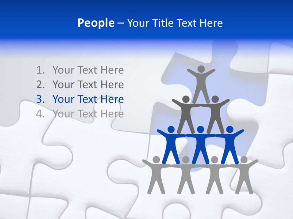 Teamwork Puzzle Conceptual PowerPoint Template