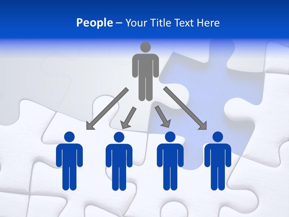 Teamwork Puzzle Conceptual PowerPoint Template