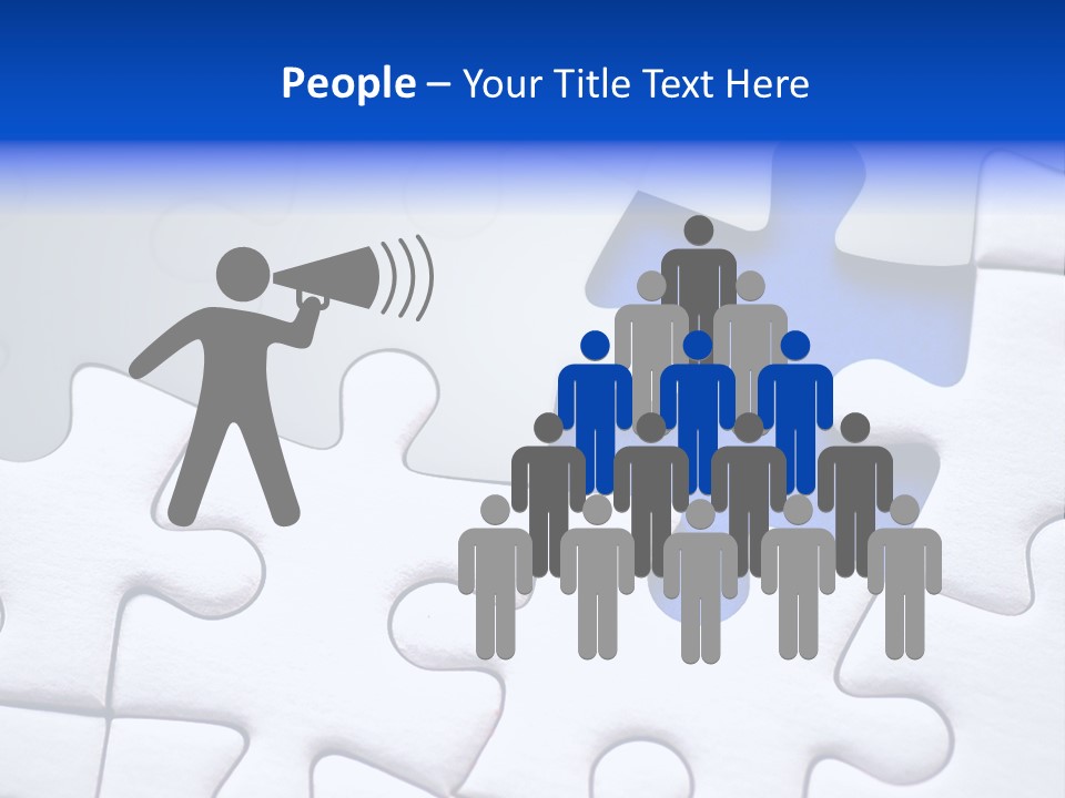 Teamwork Puzzle Conceptual PowerPoint Template