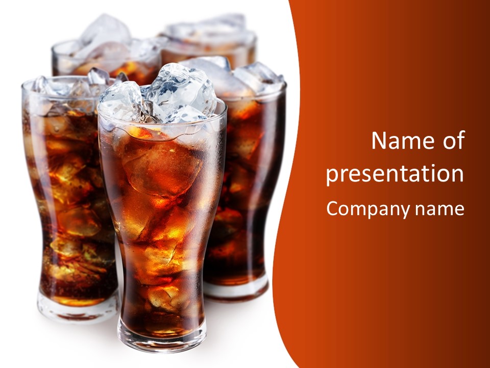 Soda White Cup PowerPoint Template