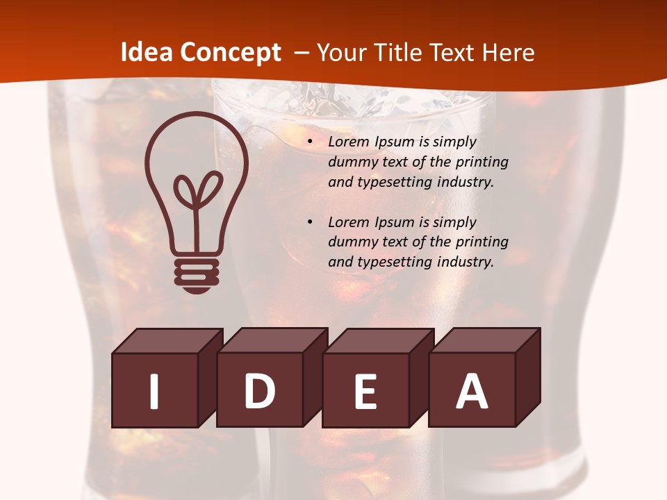 Soda White Cup PowerPoint Template