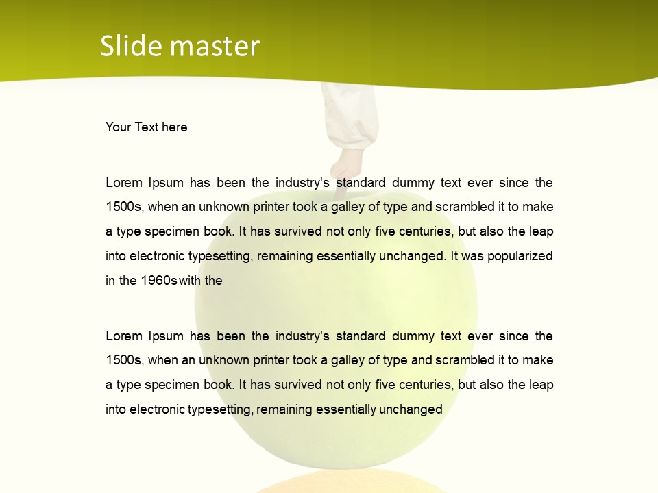 Lime Over Loss PowerPoint Template