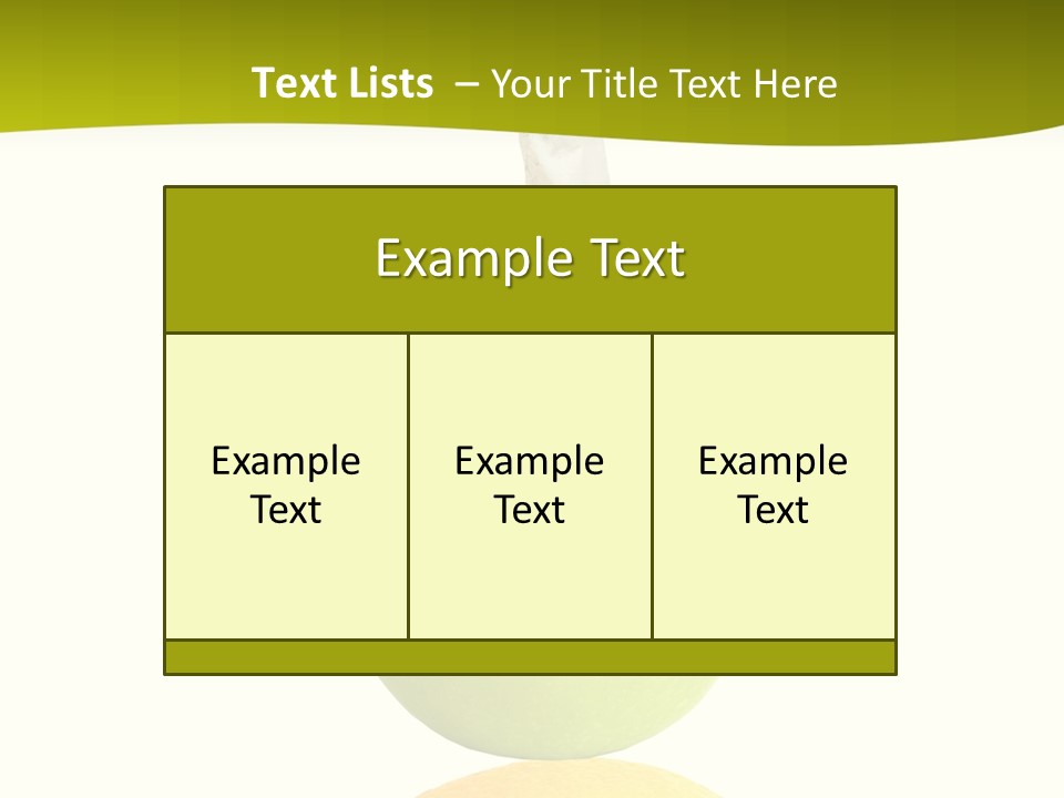 Lime Over Loss PowerPoint Template