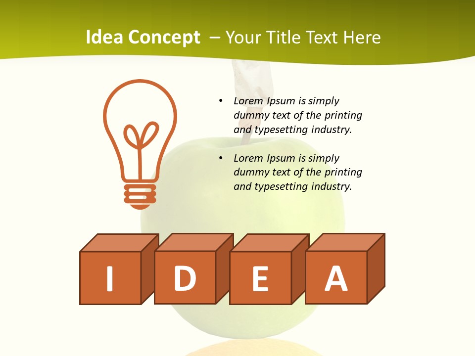 Lime Over Loss PowerPoint Template