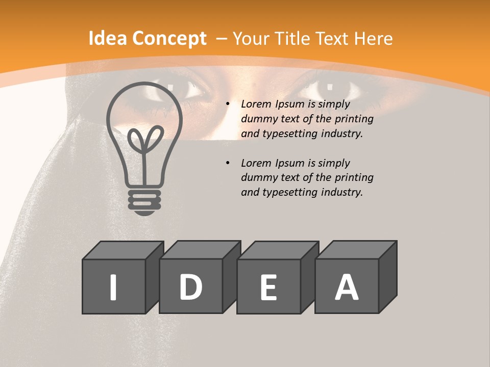 Middle Mysterious Beautiful PowerPoint Template