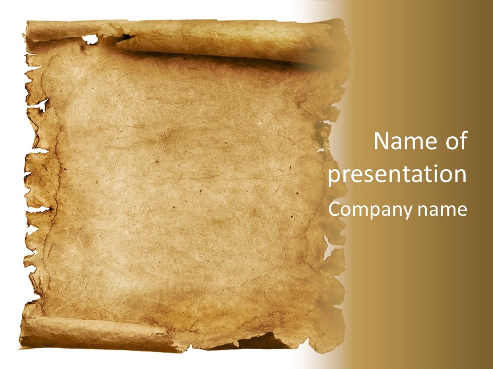 Isolated Brown Ancient PowerPoint Template