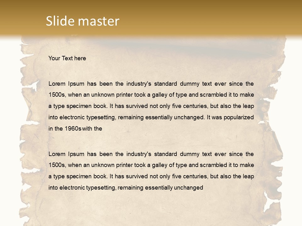 Isolated Brown Ancient PowerPoint Template