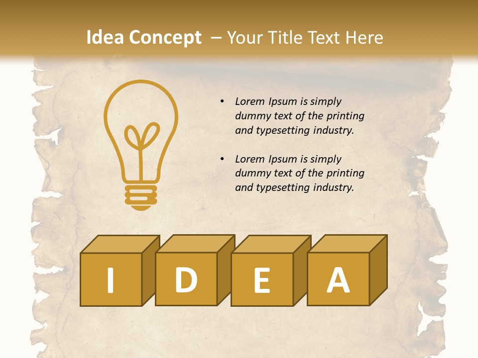 Isolated Brown Ancient PowerPoint Template