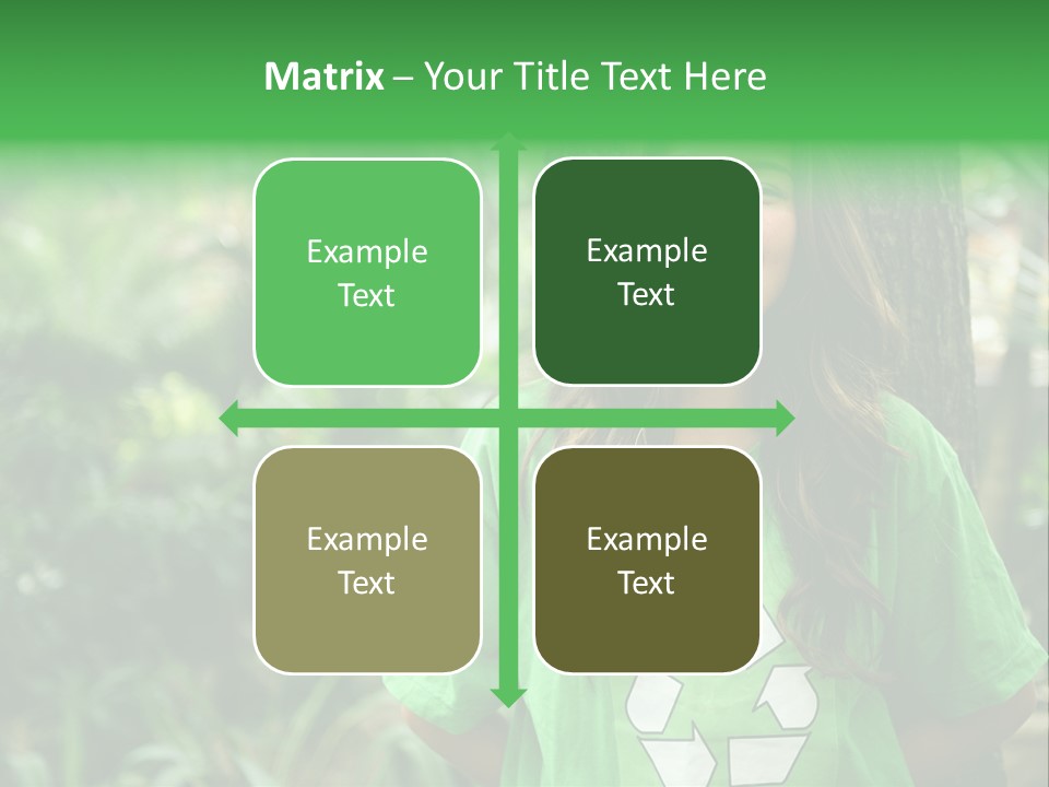 Girl Environment Reuse PowerPoint Template