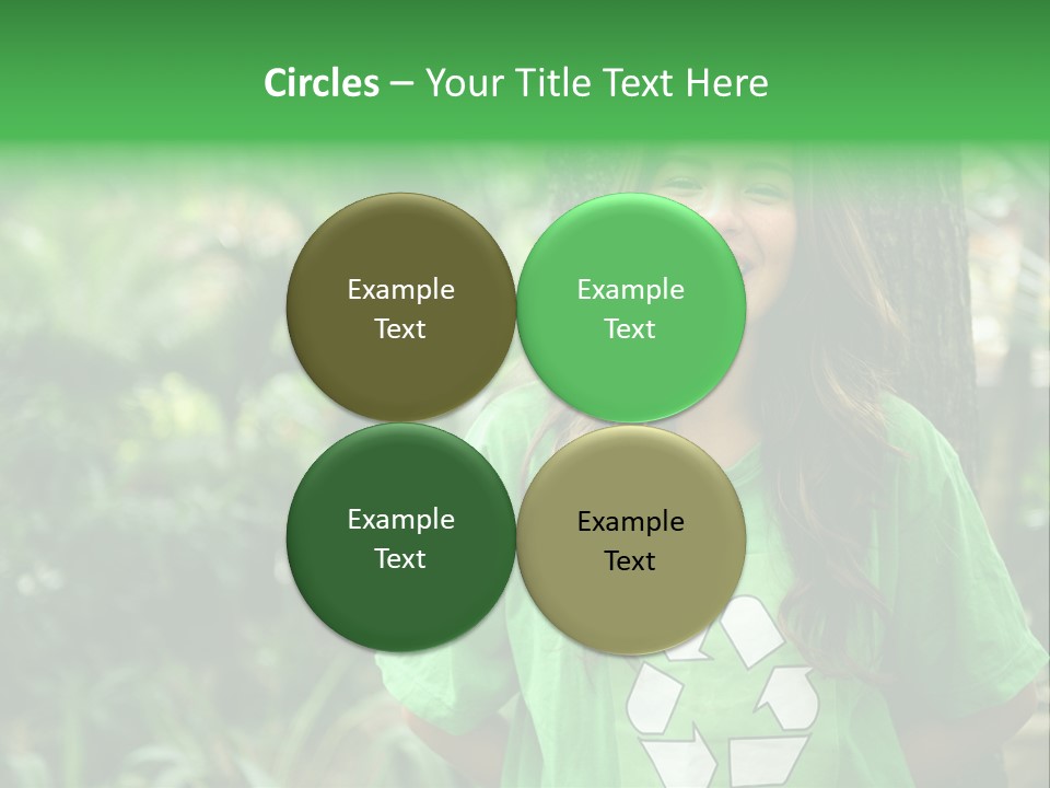 Girl Environment Reuse PowerPoint Template
