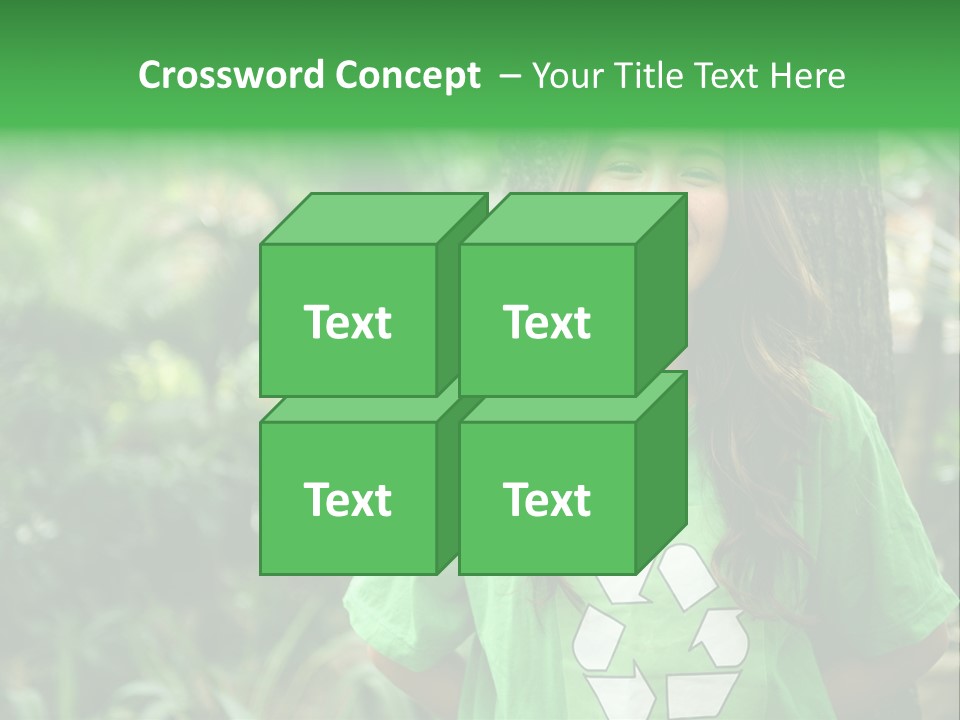 Girl Environment Reuse PowerPoint Template