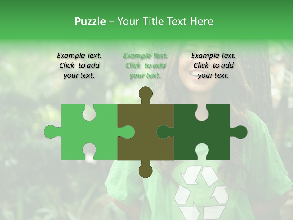 Girl Environment Reuse PowerPoint Template