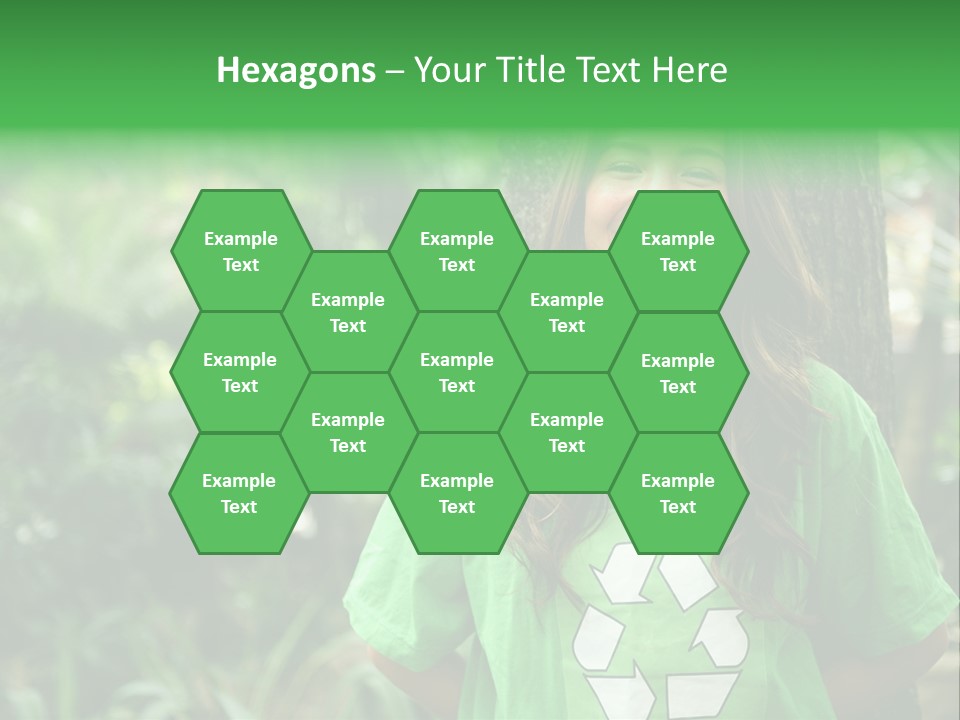 Girl Environment Reuse PowerPoint Template