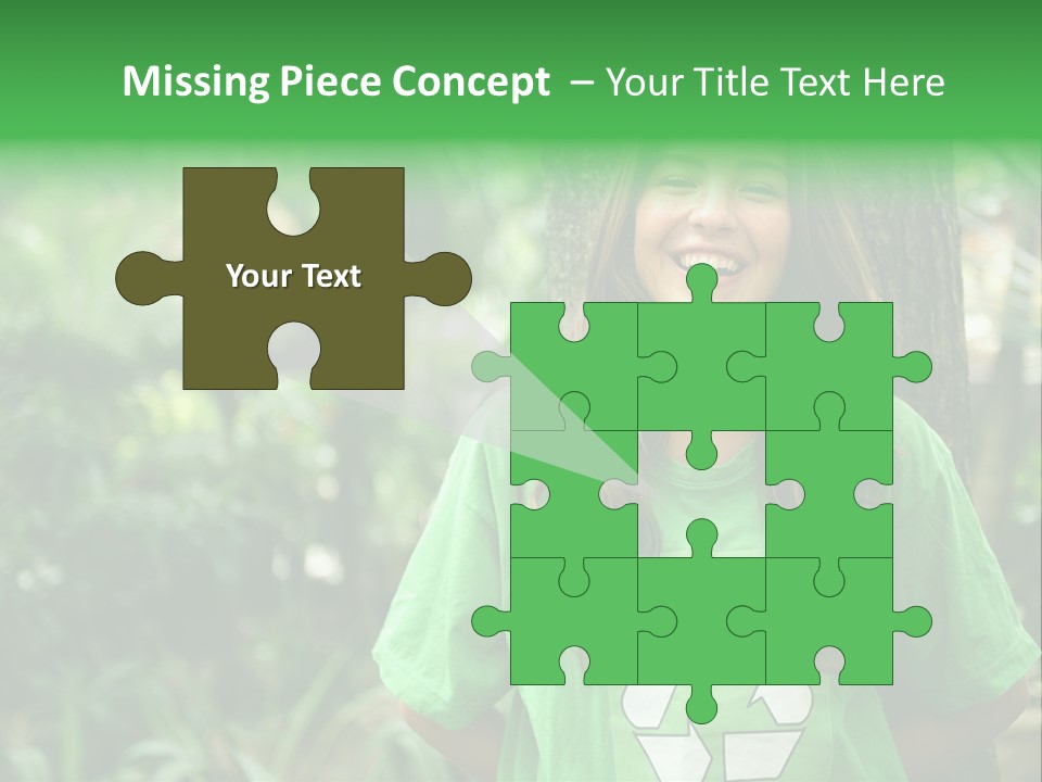 Girl Environment Reuse PowerPoint Template