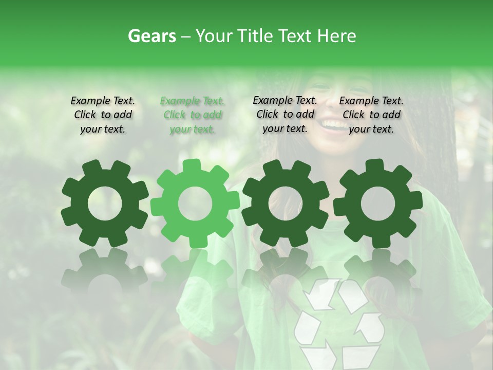 Girl Environment Reuse PowerPoint Template
