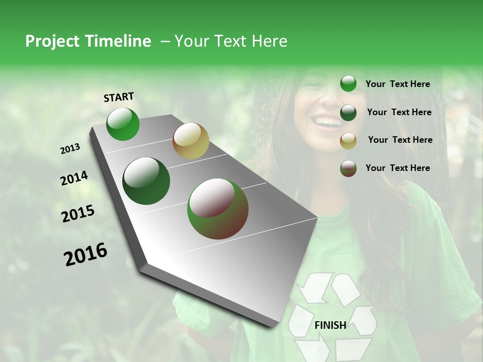 Girl Environment Reuse PowerPoint Template