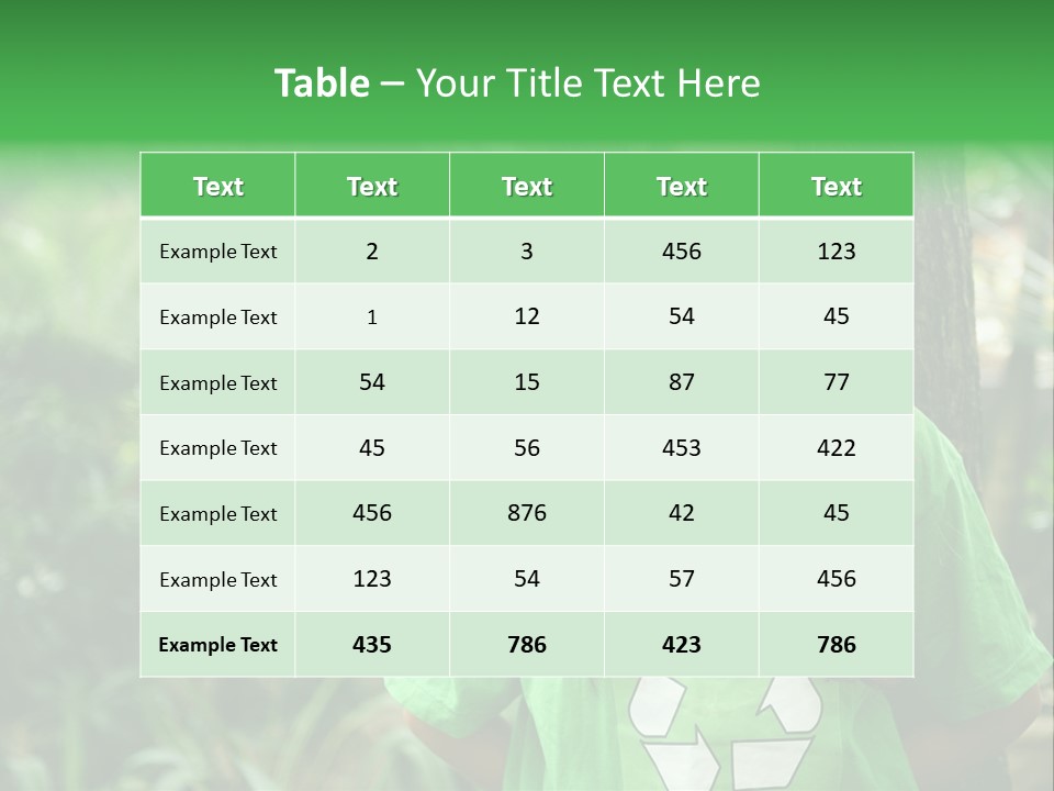 Girl Environment Reuse PowerPoint Template