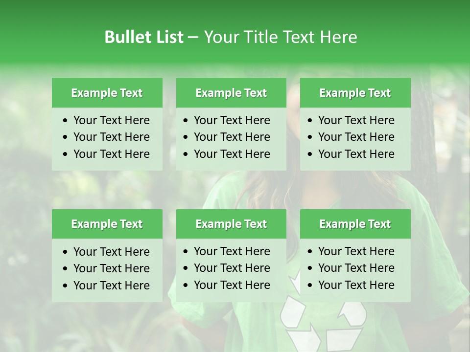 Girl Environment Reuse PowerPoint Template