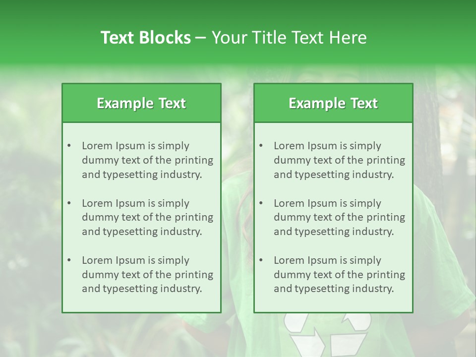 Girl Environment Reuse PowerPoint Template