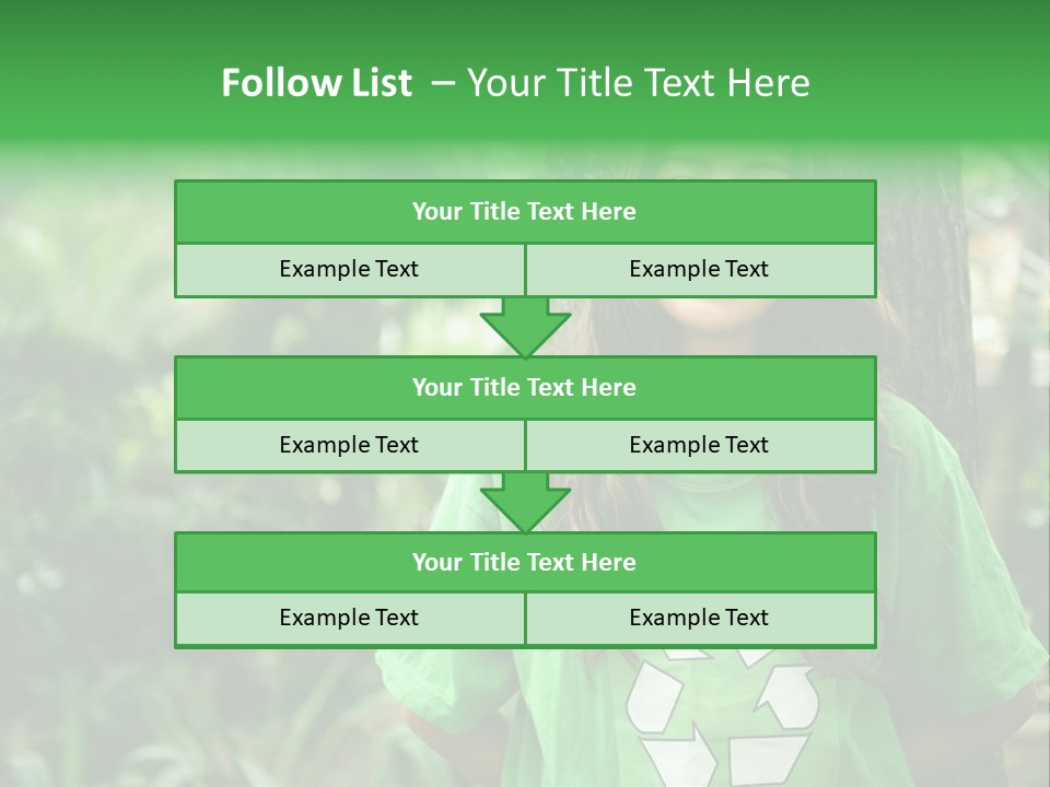 Girl Environment Reuse PowerPoint Template