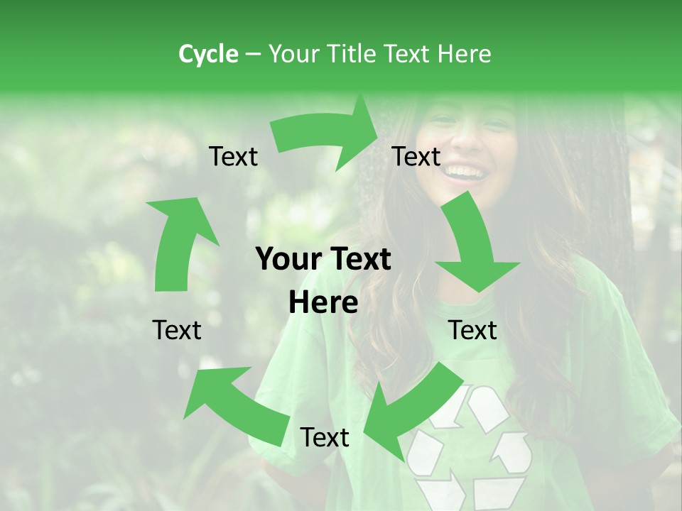 Girl Environment Reuse PowerPoint Template