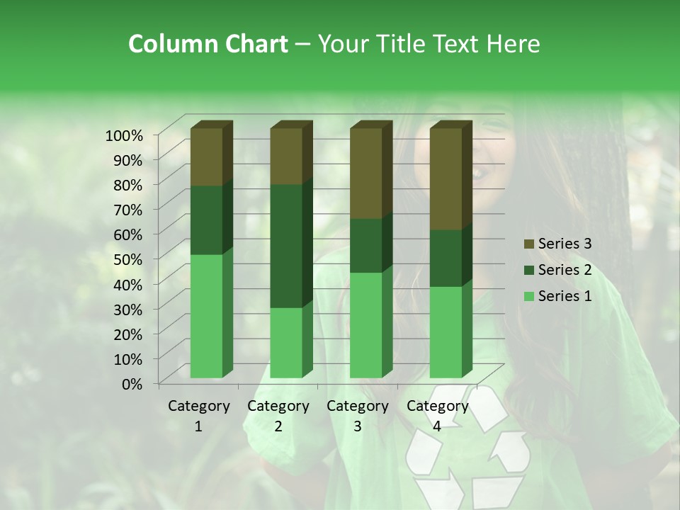 Girl Environment Reuse PowerPoint Template