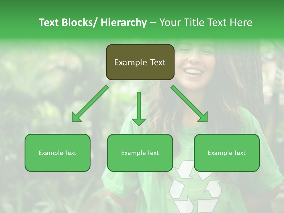 Girl Environment Reuse PowerPoint Template