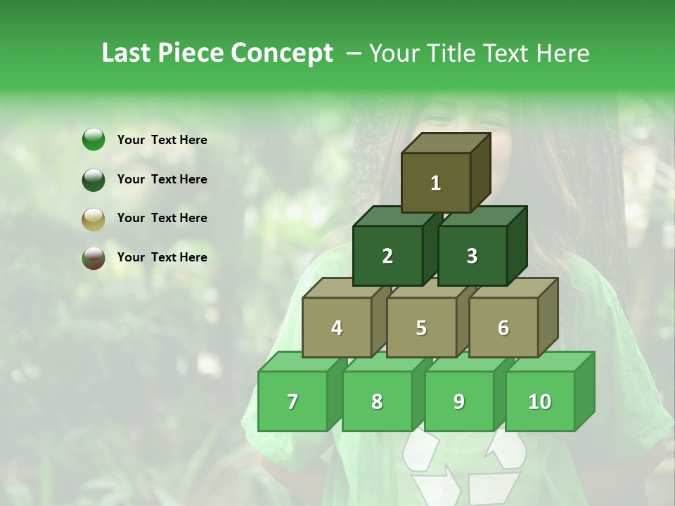 Girl Environment Reuse PowerPoint Template