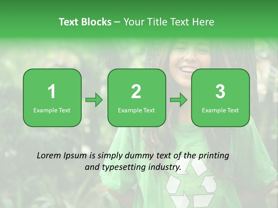 Girl Environment Reuse PowerPoint Template