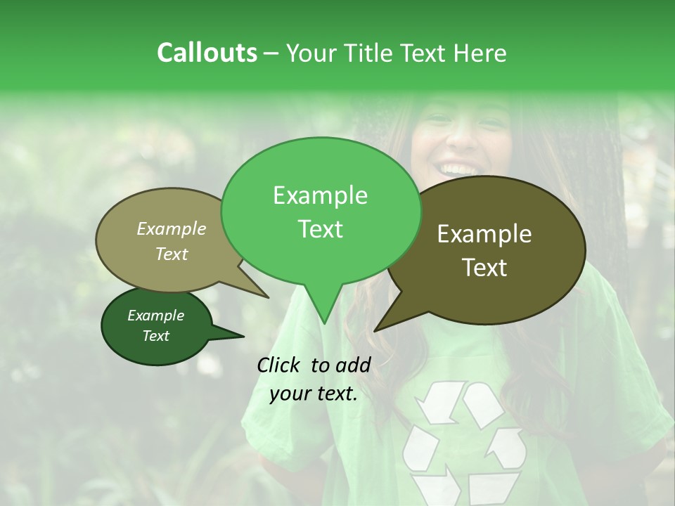 Girl Environment Reuse PowerPoint Template