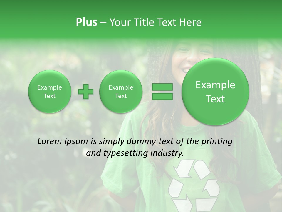 Girl Environment Reuse PowerPoint Template