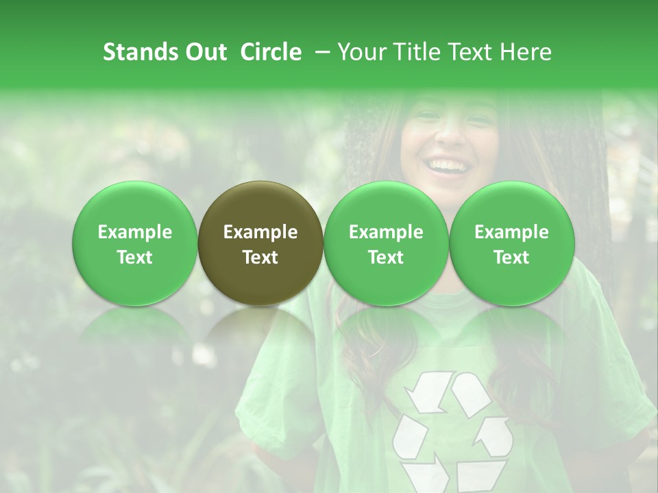 Girl Environment Reuse PowerPoint Template