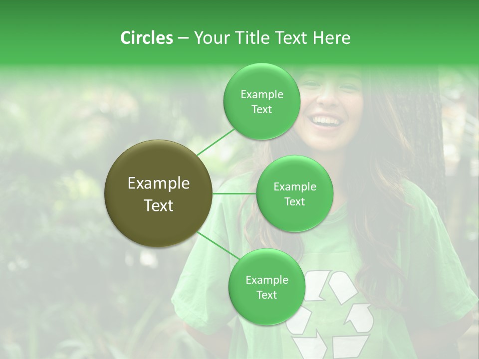 Girl Environment Reuse PowerPoint Template