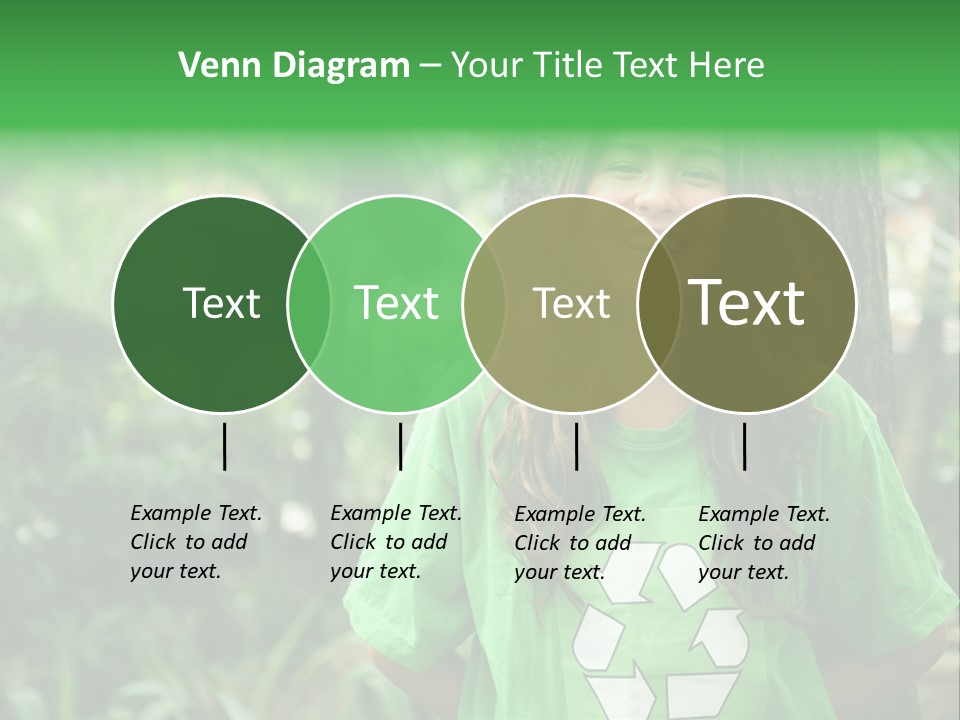 Girl Environment Reuse PowerPoint Template