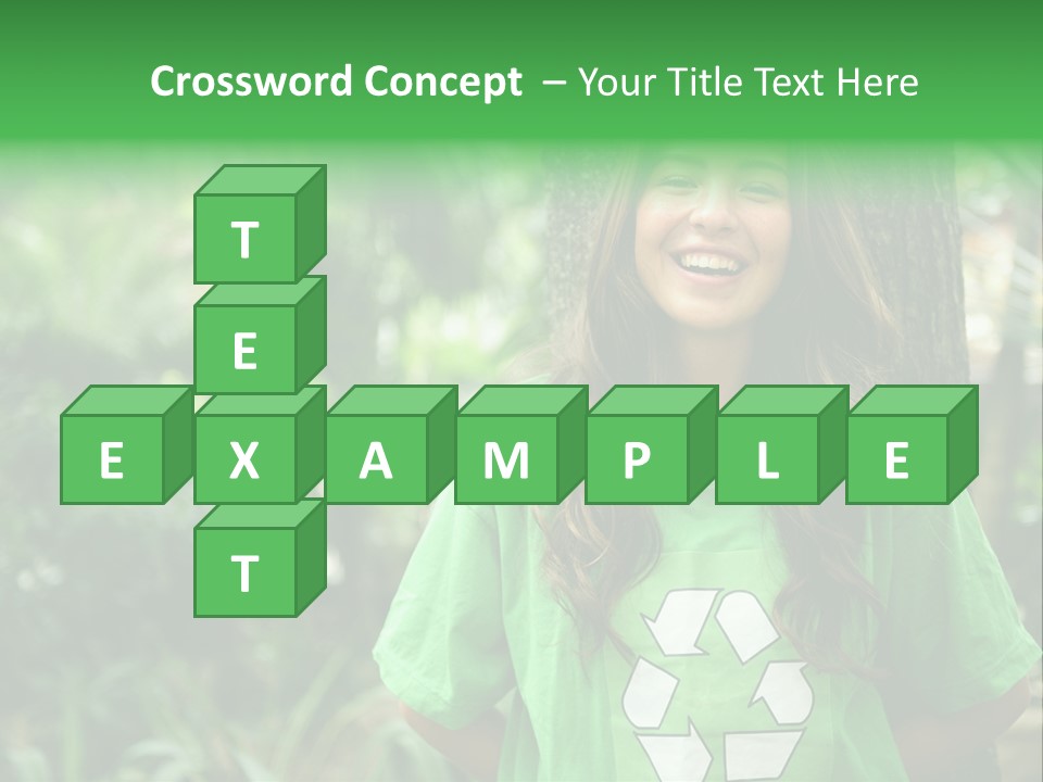Girl Environment Reuse PowerPoint Template