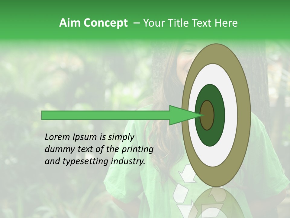 Girl Environment Reuse PowerPoint Template