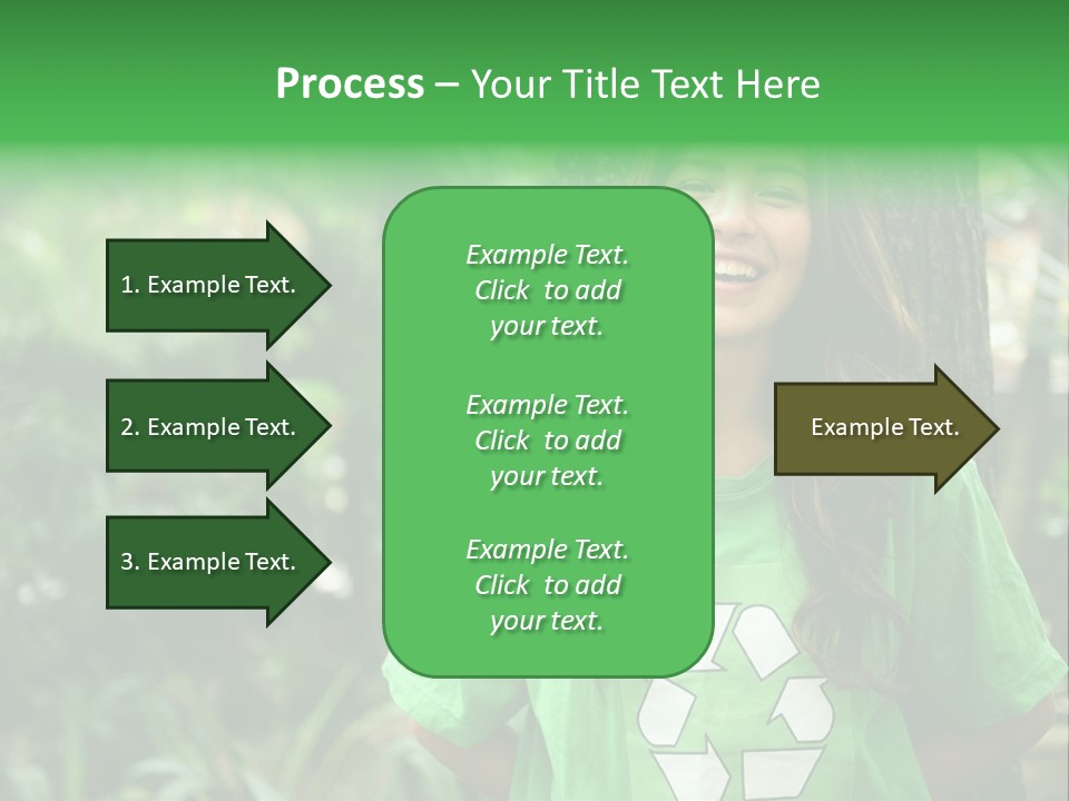 Girl Environment Reuse PowerPoint Template