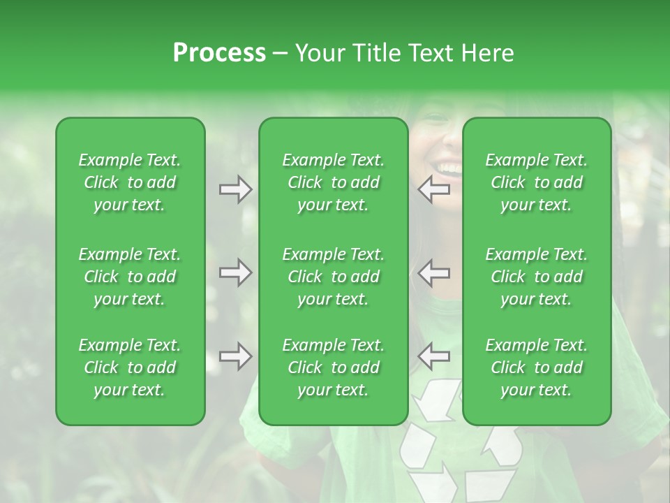 Girl Environment Reuse PowerPoint Template