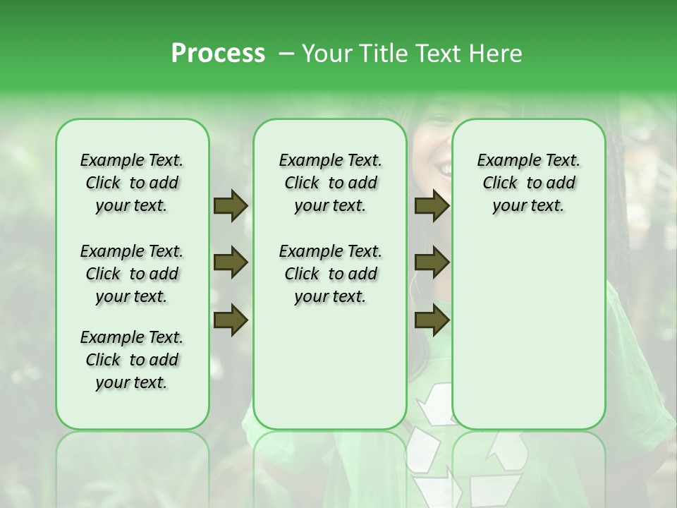 Girl Environment Reuse PowerPoint Template