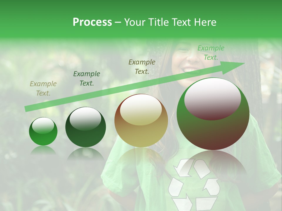 Girl Environment Reuse PowerPoint Template