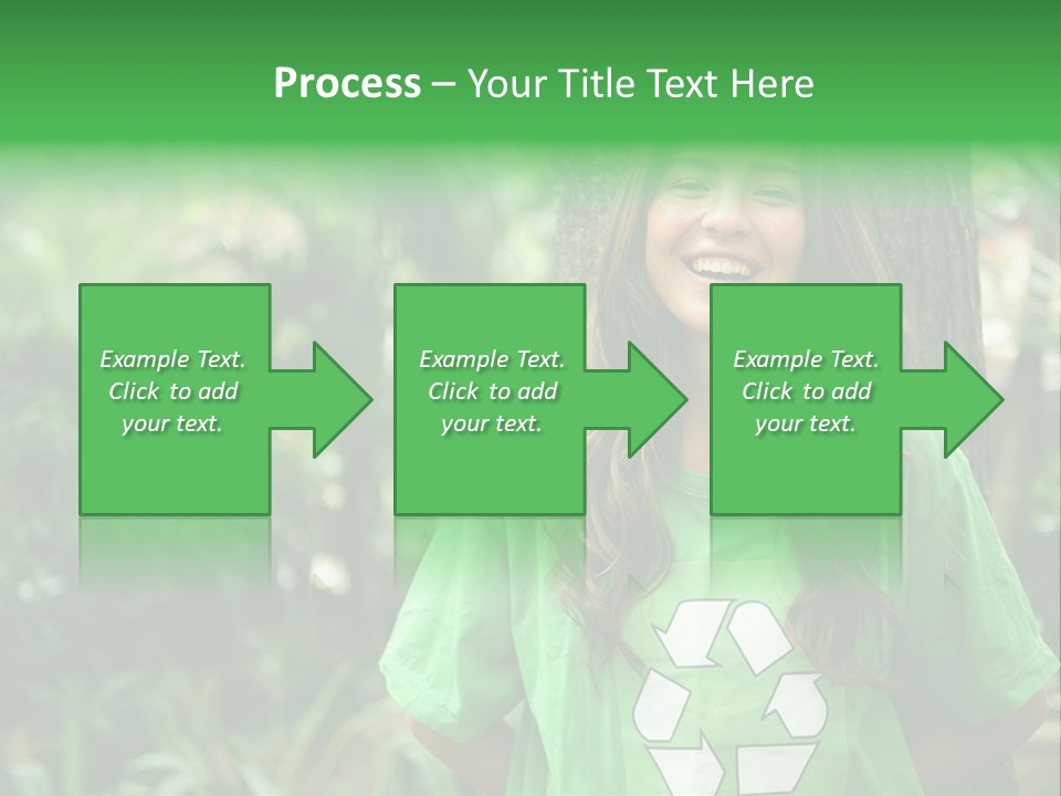Girl Environment Reuse PowerPoint Template