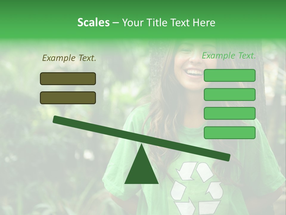 Girl Environment Reuse PowerPoint Template
