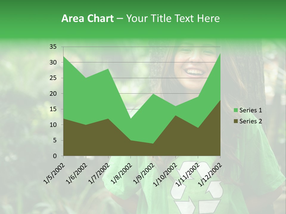 Girl Environment Reuse PowerPoint Template